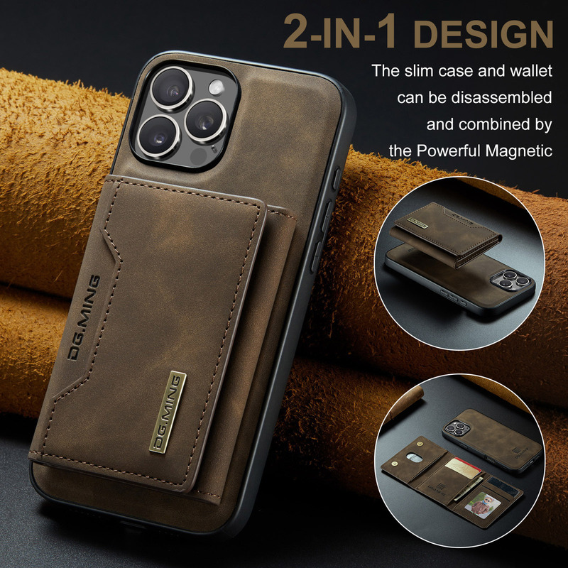 M2 Is Suitable for Apple Ip17 Pro Max Magnetic Card Holder Protective Cover Samsung S25 Ultra Split Mobile Phone Case