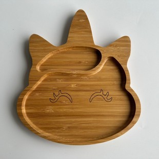 Factory Direct Sales Spot Bamboo Export Quality Tray Kidsren's Dinner Plate Unicorn Plate Tableware