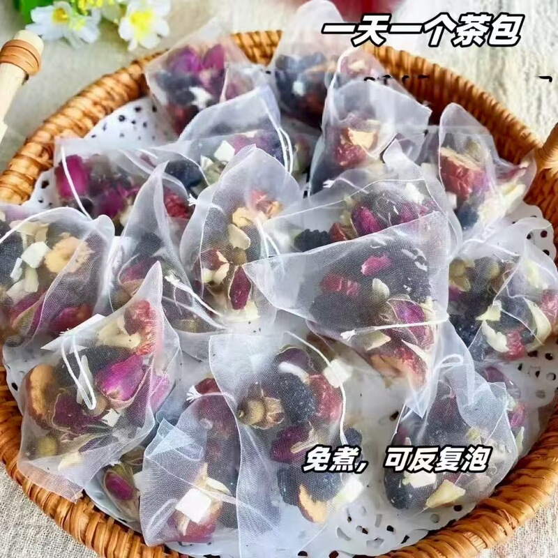 Mulberry, Rose, and Poria Tea Independent Triangular Bag Lily Combination Health-Preserving Flower Tea Wholesale Factory Wholesale
