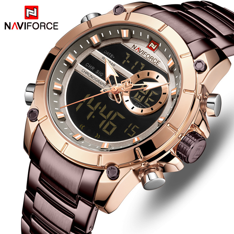 Naviforce 9163 kişi qol saatı, kvars, su keçirməyən