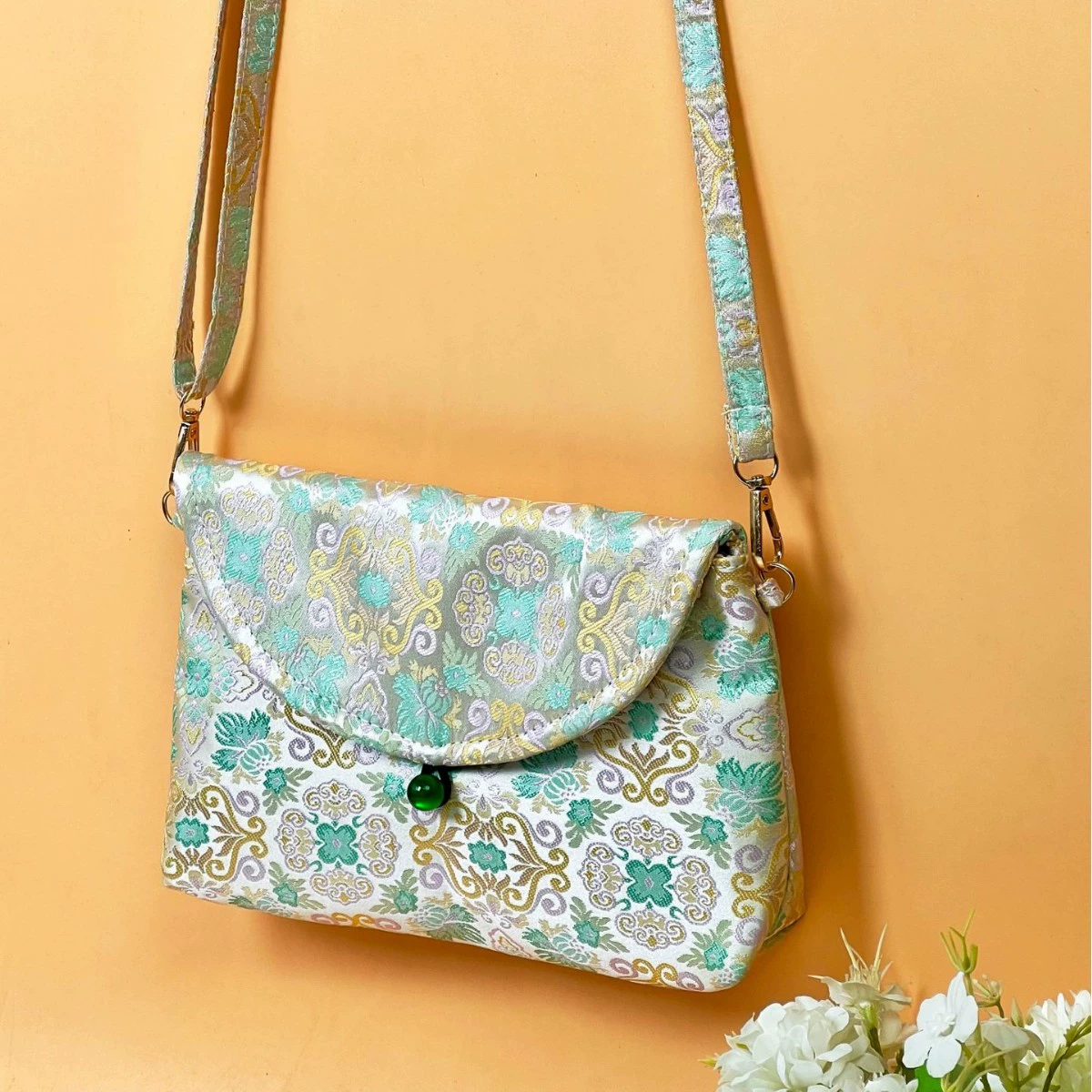 (Cross-border trading), shoulder bag, small universal small bag, Chinese style, brocade