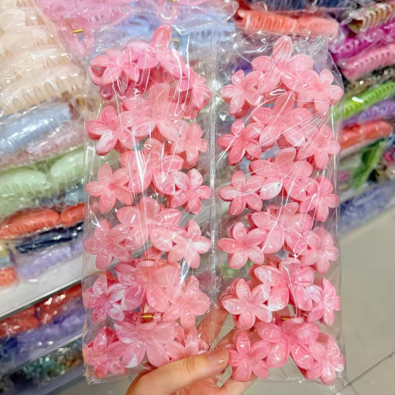 Europa y los Estados Unidos explotaron 8CM huevo flores clip de cabello de alta calidad para mujeres agarrar el cabello de tiburón color caramelo transfronterizo agarrar clip de cabello