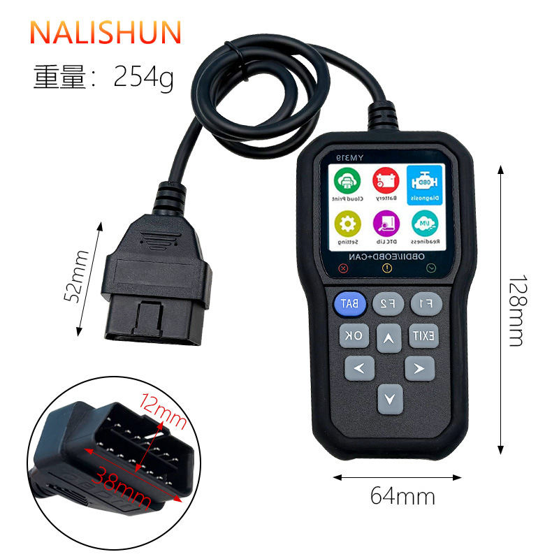 Nuevo obd Detector de fallas del coche Detección de la batería Diagnóstico del coche OBD2 Scanner MS310