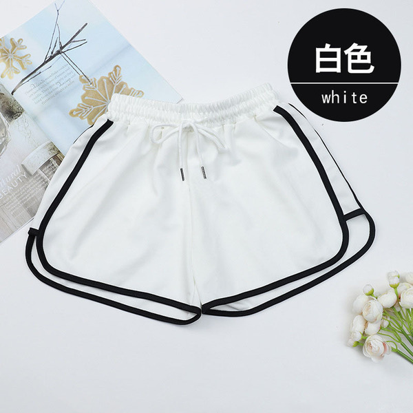 运动短裤女夏季休闲宽松直筒裤外穿高腰显瘦防走光三分瑜伽款热裤