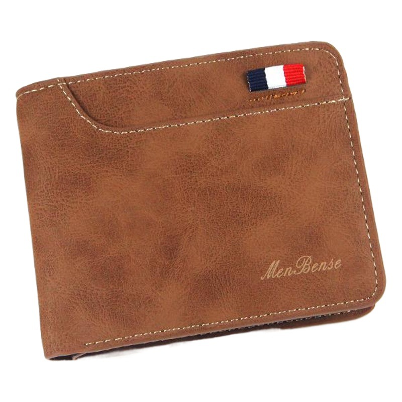 Nueva cartera de los hombres esmerilado moda casual multi-tarjeta de los hombres de la cartera de la pu