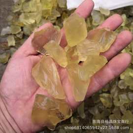 厂家供应天然黄水晶原石香薰石扩香石鱼缸花盆摆饰石毛料矿石标本