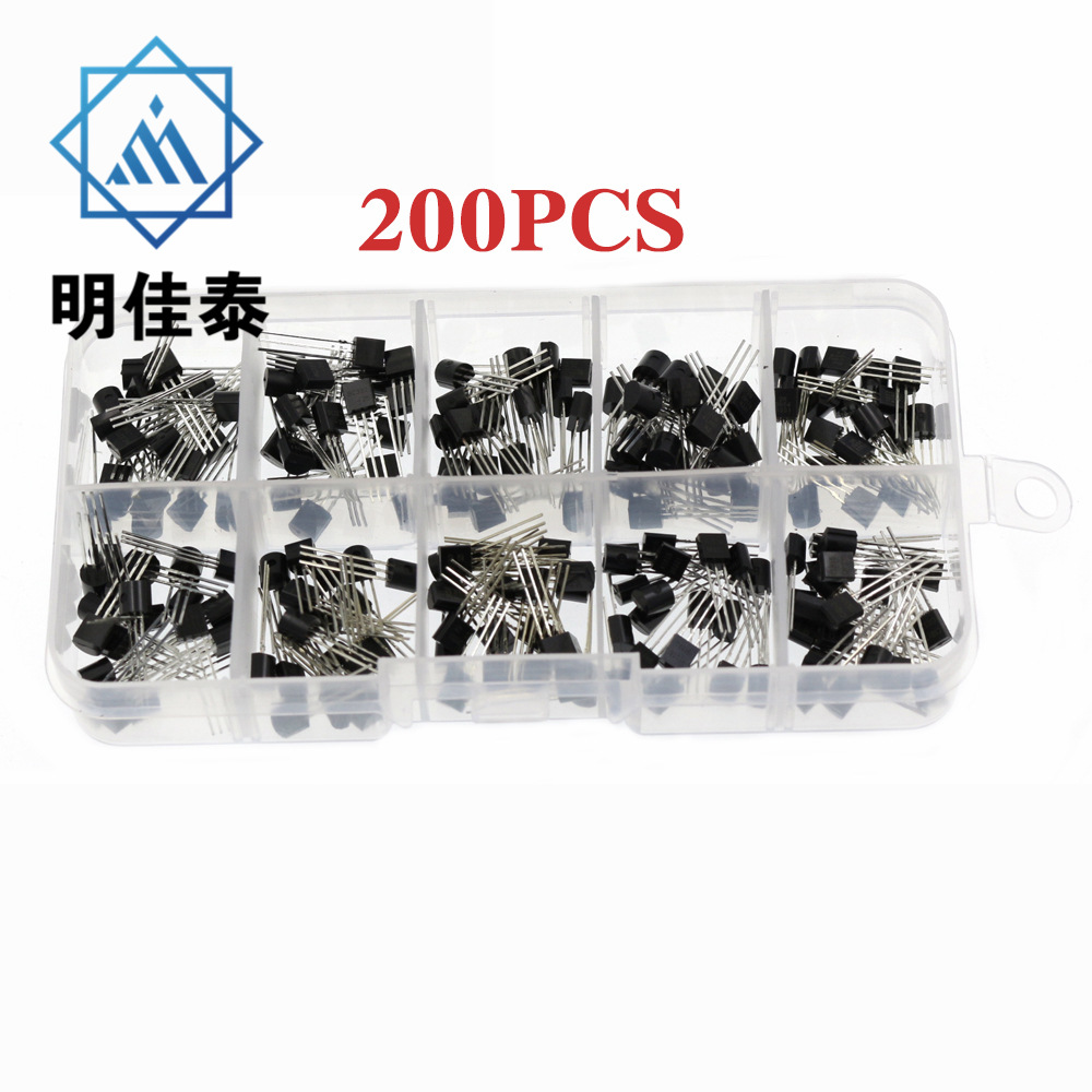 200PCS TO-92 二极管 10种规格各20只 BC337-C1815 小功率三极管