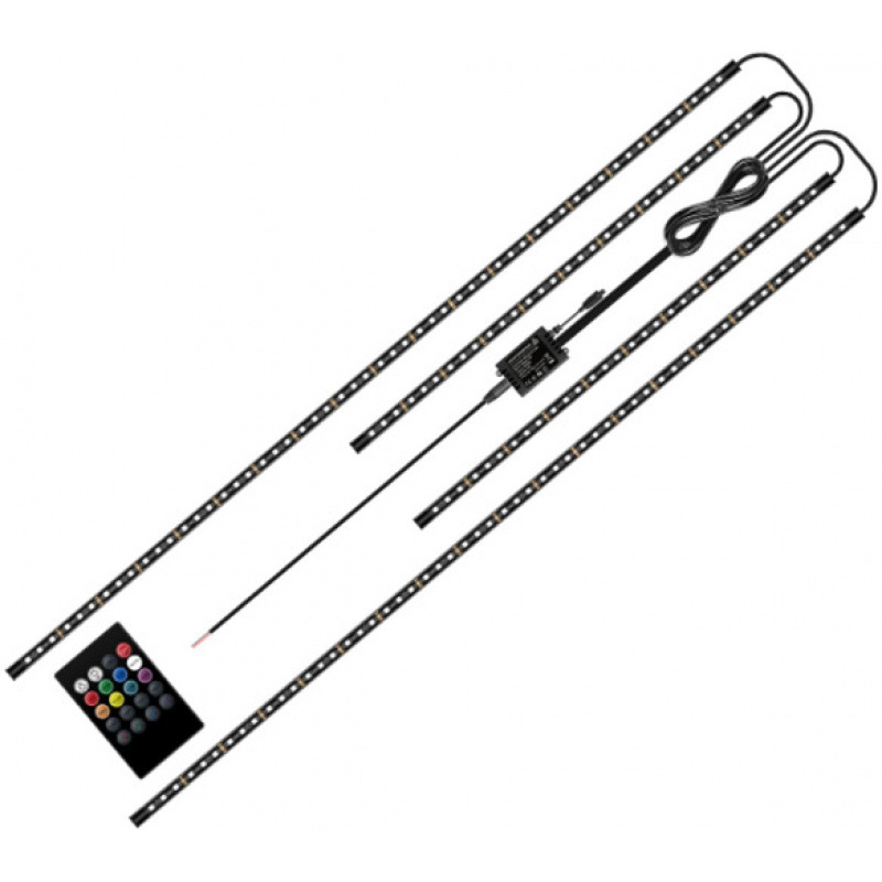 5050 automóvil LED chasis de automóvil luces decorativas un remolque cuatro luces de atmósfera de música colorida RGB image 6