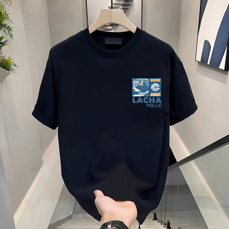 Algodón negro de mujer camiseta de mangas cortas de verano 2025 estudiantes de hombro camiseta de mujer camiseta de base un cabello