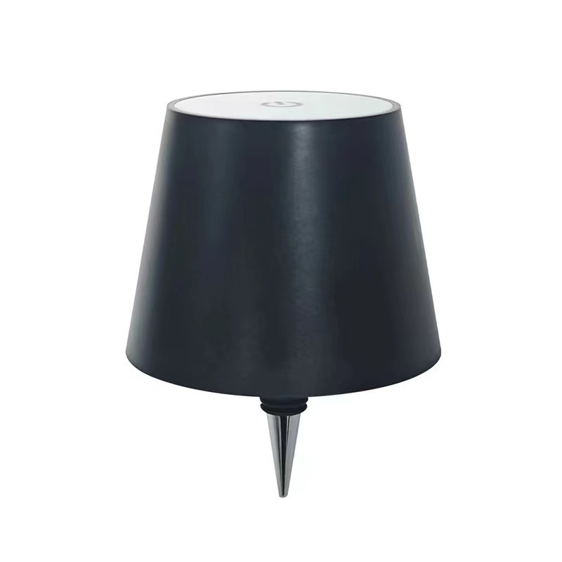 Lámpara de mesa de botella de vino led transfronteriza barra de limpieza RGB decoración de mesa de restaurante con incrustaciones luz de noche luz de barra de vino puntiaguda