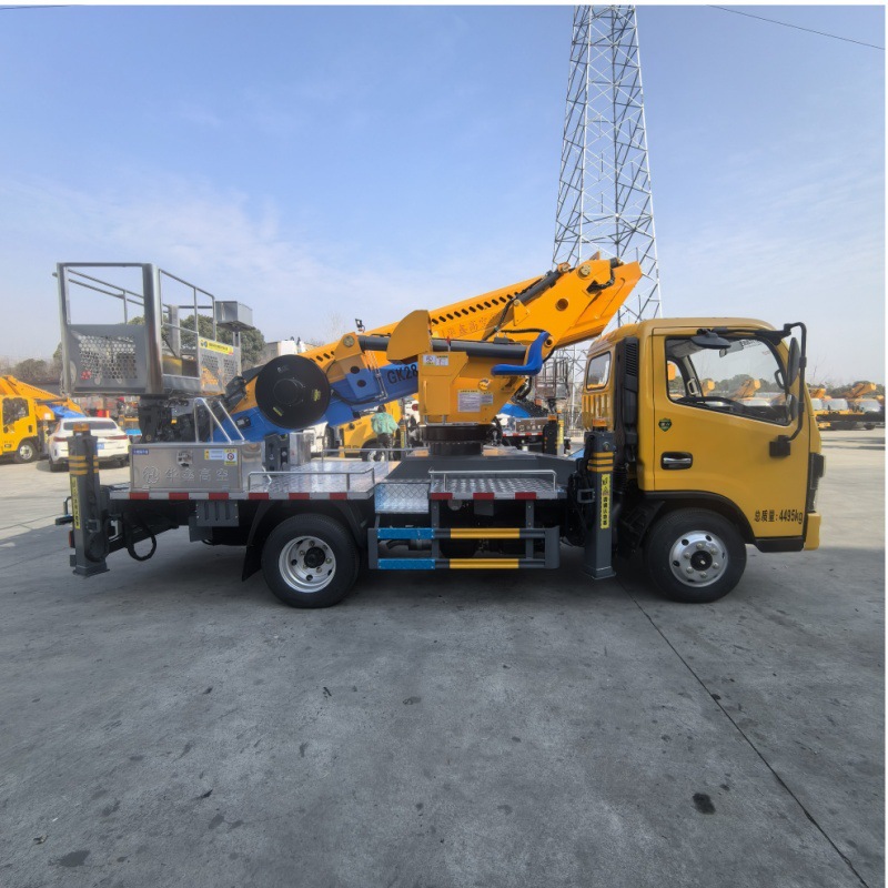 东风多利卡蓝牌33米直臂伸缩臂高空作业车 广告安装车 园林修剪车