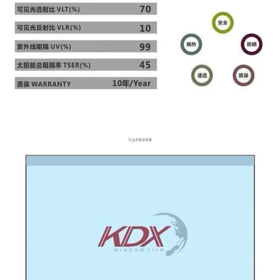 Kdx Kangdexin Car Film Insulation Solar Film Full Car Film Explosion-Proof Film Sun Protection Glass Film 30m Full Roll (Automotive Film) - default-item-high-heat-insulation-t70-front-gear-30m