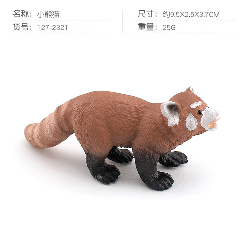 Simulación transfronteriza cola corta Bobcat pequeño Panda ornitorrinco hurón ratón cola de espina roca lagarto reptil modelo adornos