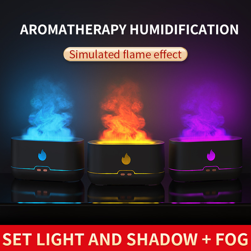 Humidifier Flame Humidifier Aroma Diffus...