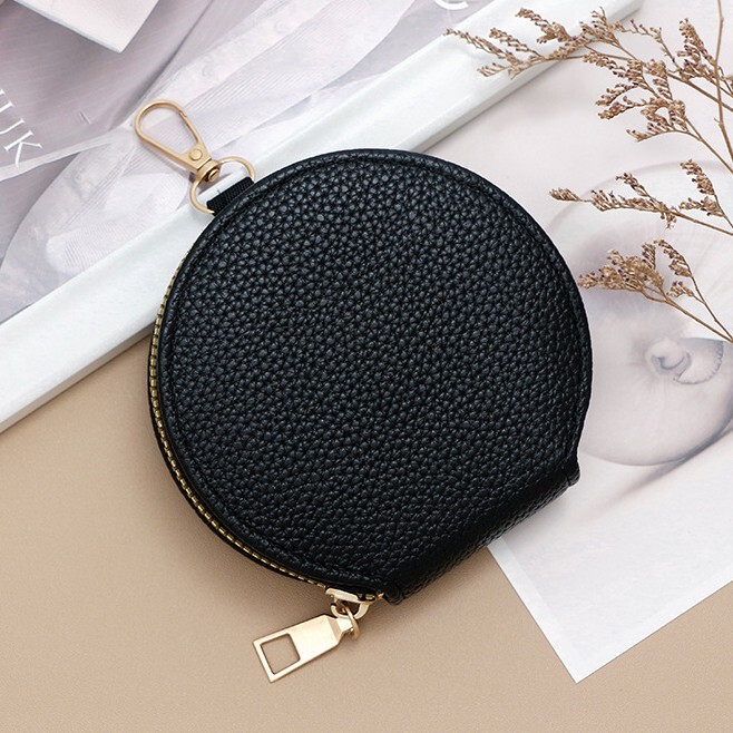 Japanese and Korean Fashion Candy-Colored Ins-Style Round Zipper Small Coin Purse, Earphone Case, Coin Holder, Card Holder, Key Holder