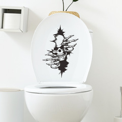 新halloween080裂縫白骨骷髏家居衛浴背景牆面裝飾自粘牆貼紙