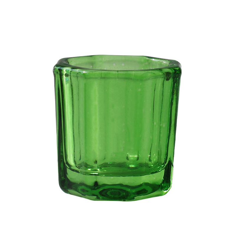 Dental taza octogonal borde adhesivo en polvo taza de mezcla de vidrio taza de mezcla taza pequeña taza oral auto-curado herramienta de manicura vino