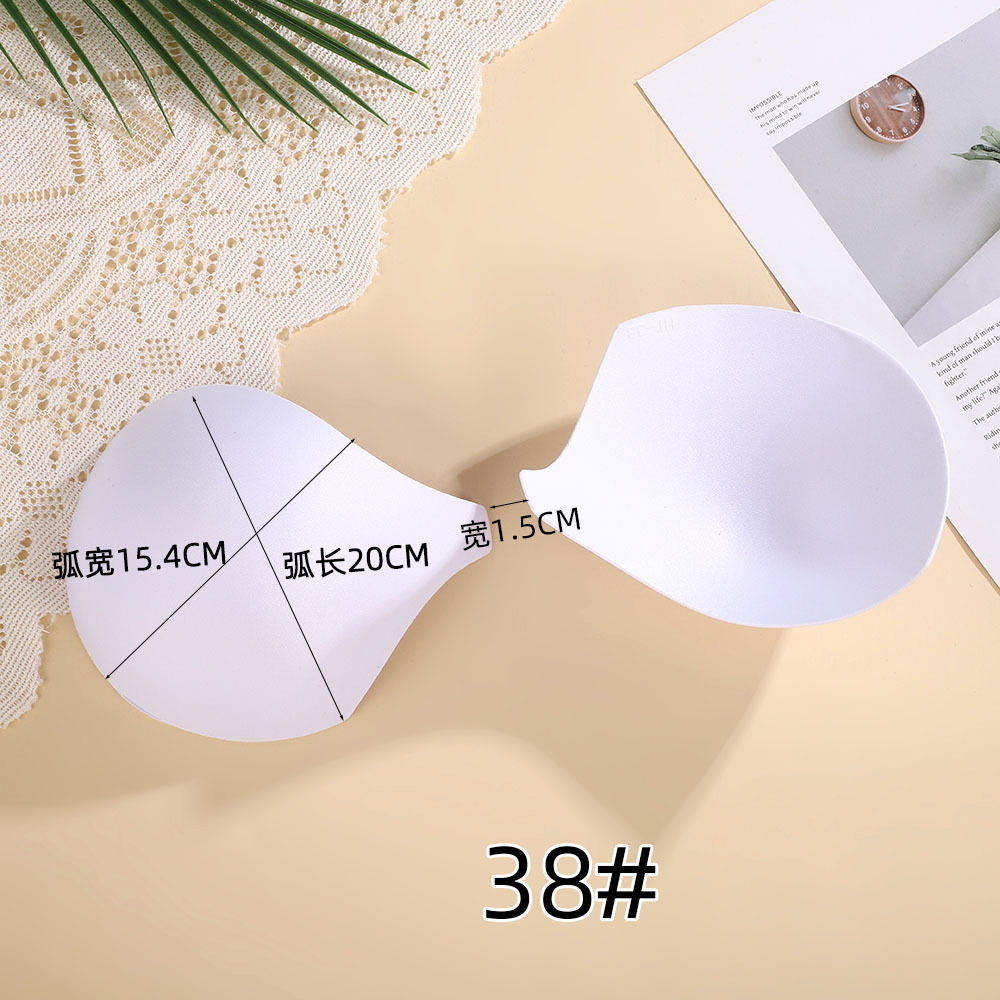 ropa interior transpirable cojín de pecho inserción de cinturón traje de baño cojín de pecho redondo delgado semi-circular triángulo bra taza cojín de pecho esponja