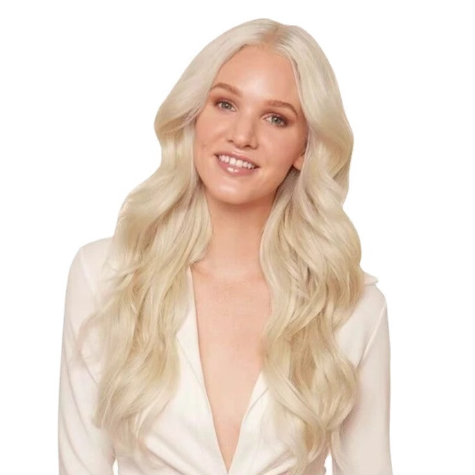 Foreign trade high temperature silk chemical fiber European and American wig headgear women's colorful cos wig with large waves and long curly hair