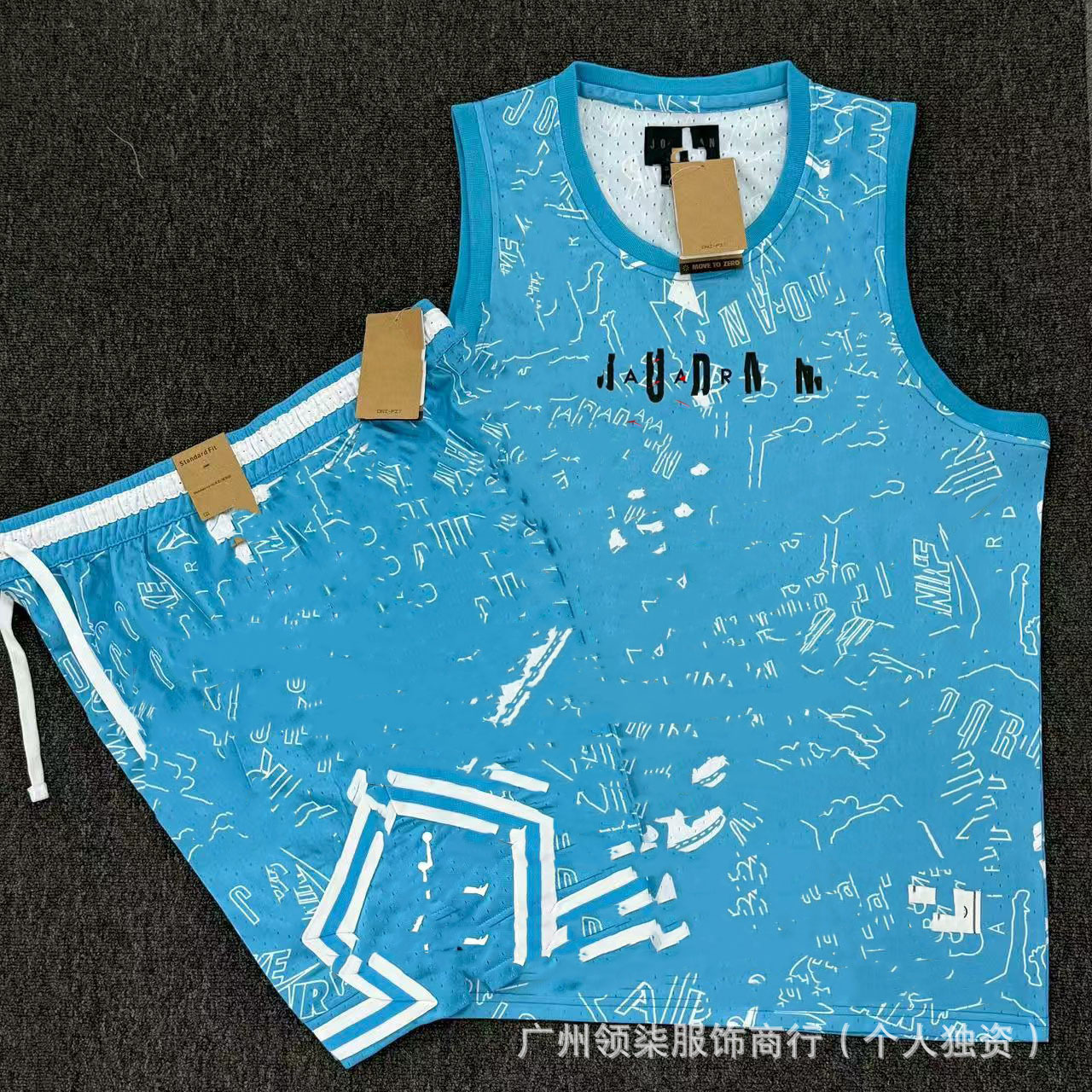 Nuevo chaleco de baloncesto deportivo Flying Man más pantalones cortos secado rápido transpirable relajado diario ocio correr chaleco deportivo image 3
