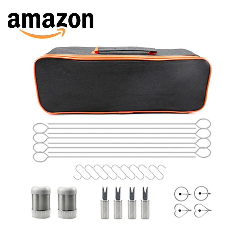 Amazon herramientas de barbacoa de acero inoxidable al aire libre 45 piezas traje de barbacoa pala teppanyaki herramientas