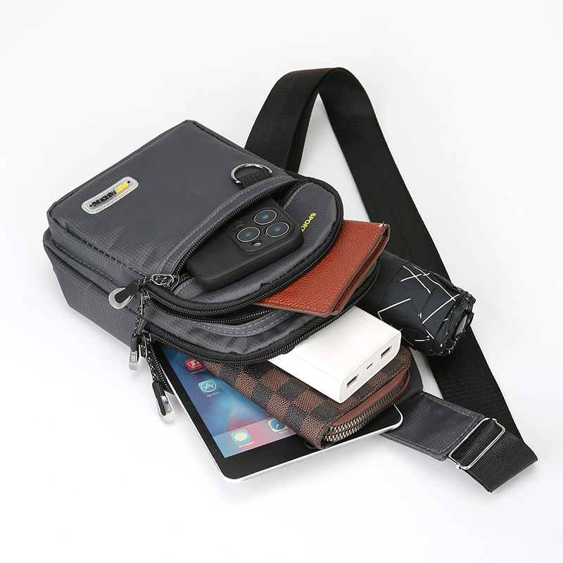 Bolso de pecho de moda moda nuevo hombre bolso de hombro casual portátil al aire libre bolso de viaje de bicicleta