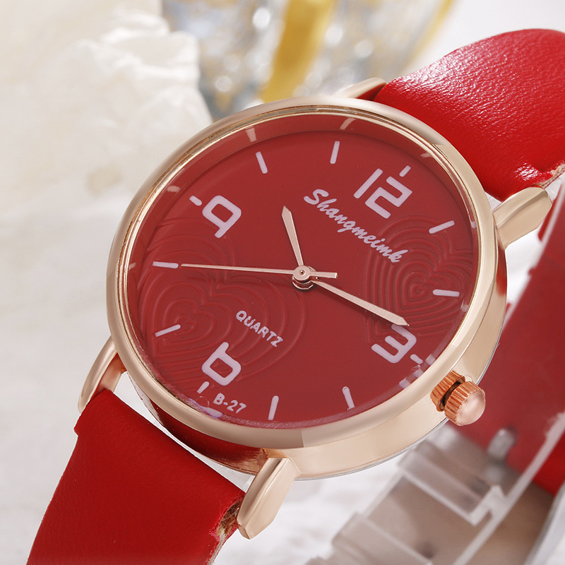 Stile di vita impermeabile nuove donne semplice orologio digitale alla moda Love Belt_voghion.com