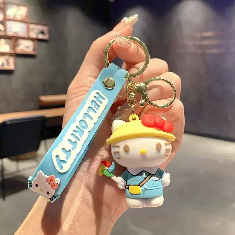 Кулон на брелке (Sanrio) Набор милых силиконовых подвесок — мягкие резиновые талисманчики, подарок на день рождения, различные персонажи