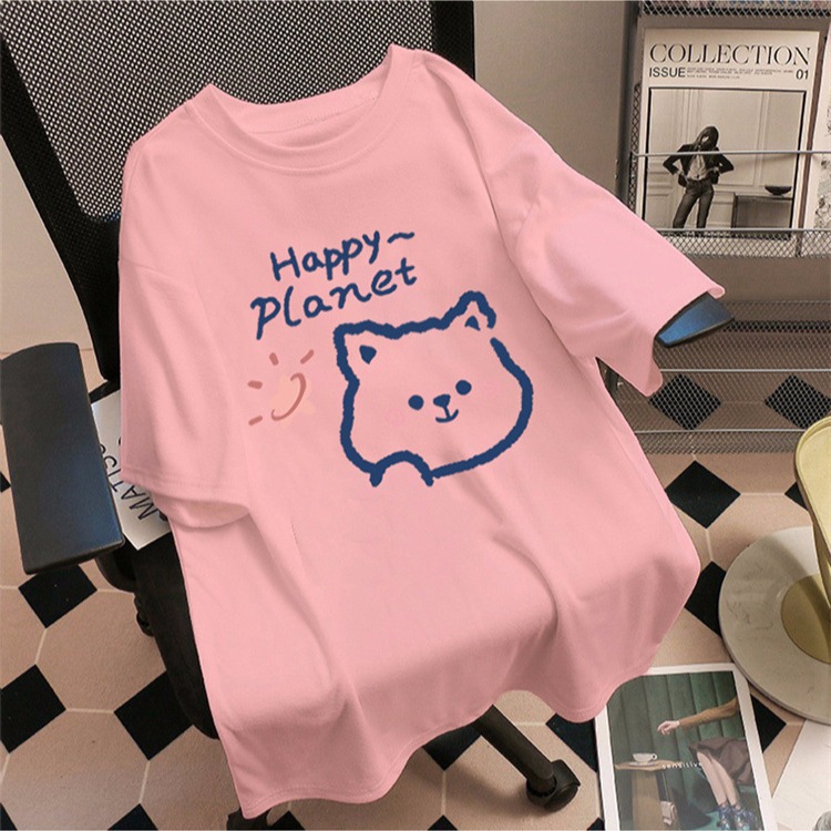 Tide, summer cartoon trend short sleeve T-shirt, loose fit 3