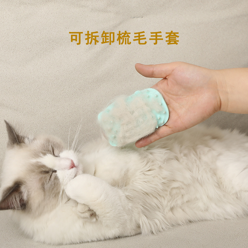 Nuevo estilo de piña para mascotas para eliminar el pelo flotante dispositivo de frotar el pelo para mascotas desmontable peinar el pelo se puede instalar guante para eliminar el pelo flotante