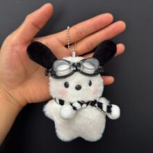 可爱毛绒帕恰狗公仔玩偶背包包挂件挂饰创意腮红小狗公仔钥匙挂坠