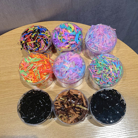 Children's disposable rubber band widened thickened rubber ring color does not hurt the hair rope strong pull constantly small leather cover baby head rope
