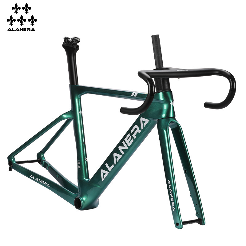 Chameleon Green Alanera Carbon Fiber Bicycle Frame Breaking Wind Road Frame Disc Brake Viking Warrior Series