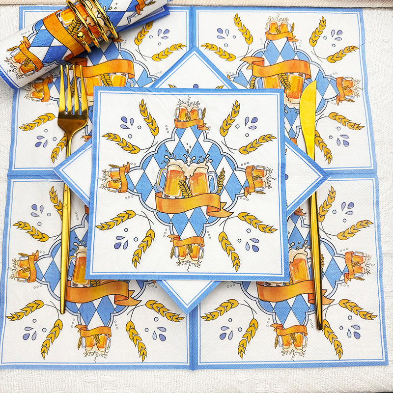 Oktoberfest Germany Munich Party Napkins Holiday Napkins Tablecloth Decoration Party Tableware Decoration Napkins
