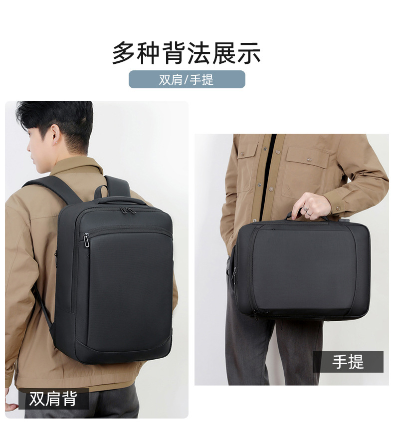 Men's backpack for business, leisure and commuting, multi-functional large-capacity computer backpack with USB leather film undefined