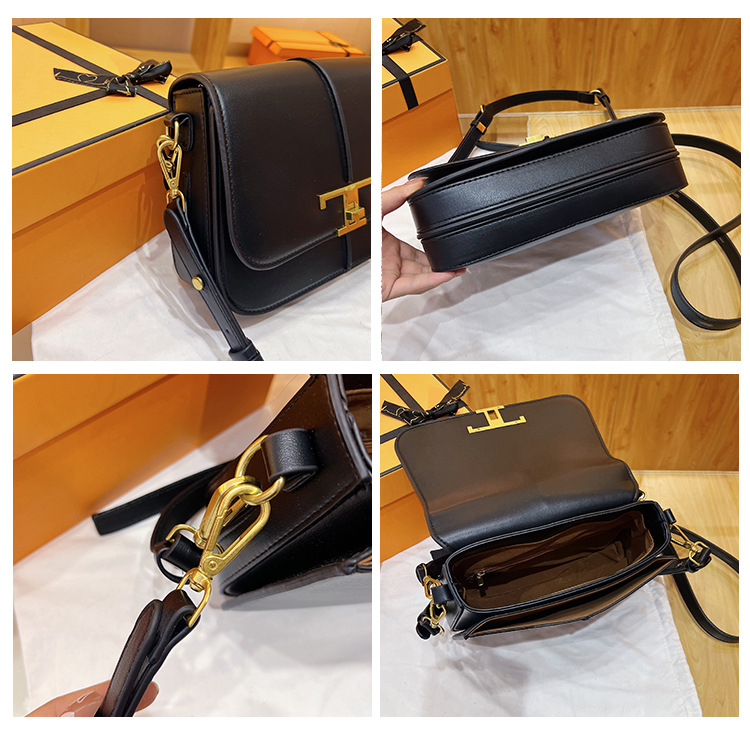 2023 New Fashionable and Minimalist Underarm Casual Western Style Solid Color Saddle Handheld One Shoulder Crossbody Bag_voghion.com