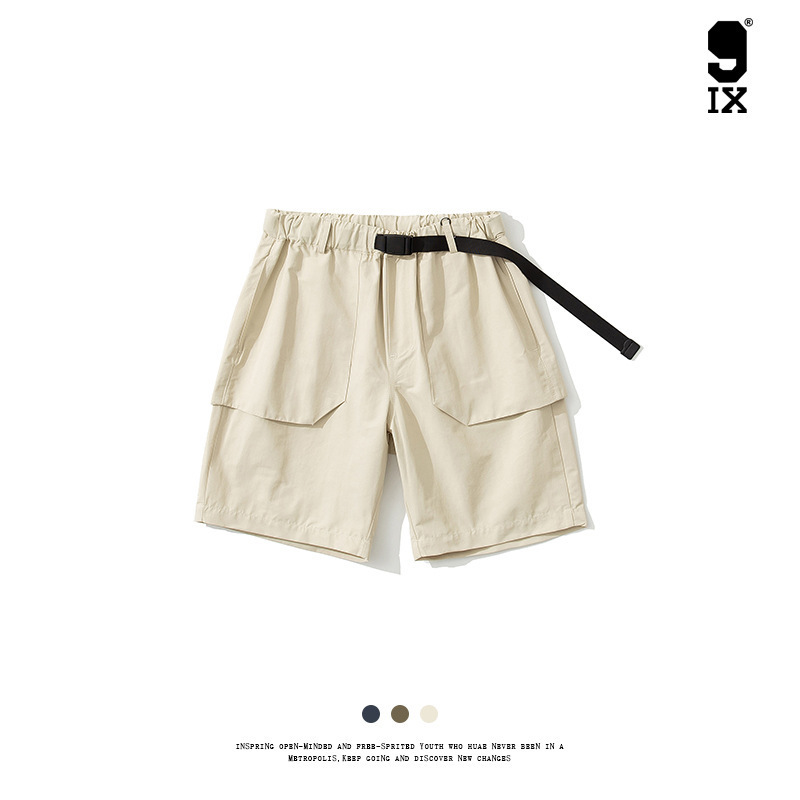 9Ix/23Ss Japanese-Style Functional Lightweight Outdoor Quick-Dry Shorts Workwear Men's Mid-Length Pants Pe-336 Casual Versatile Loose Fit