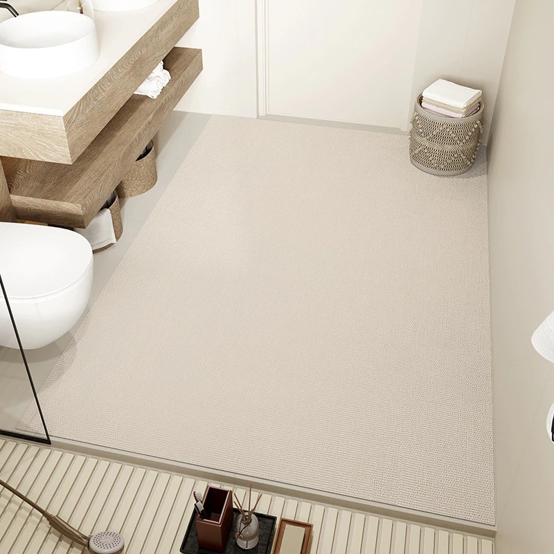 Cross-border bestseller: simple and luxurious diatomite floor mat, absorbent bathroom mat, full-cover foot mat, non-slip shower room mat, available for dropshipping
