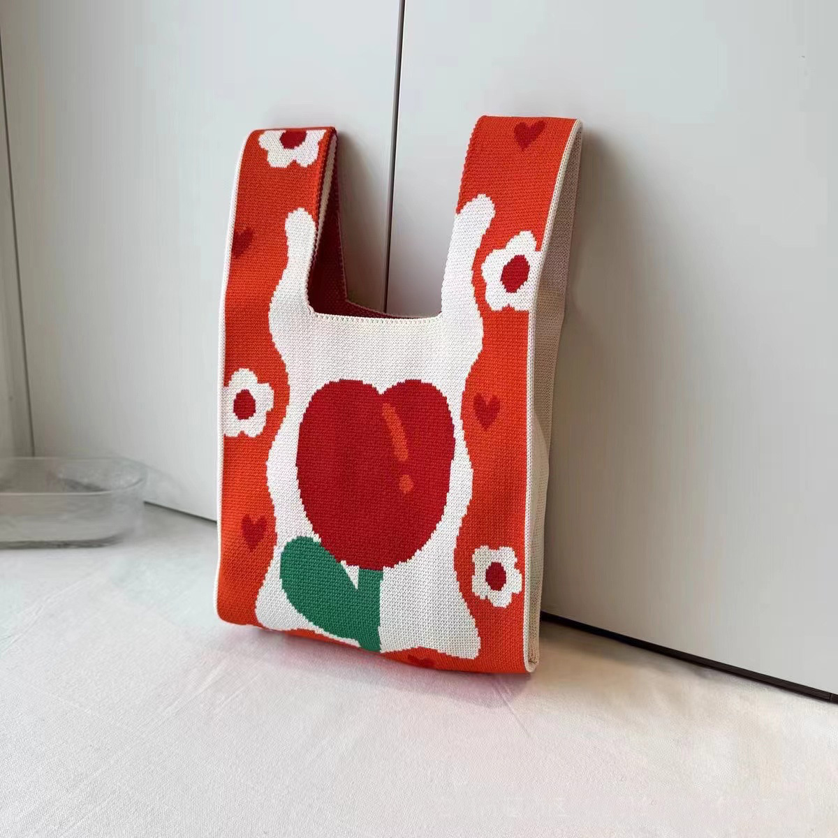 Nuevo bolso de regalo de punto grueso de gran capacidad, bolso de mano, bolso de punto, bolso de mano, bolso de punto, bolso de mano