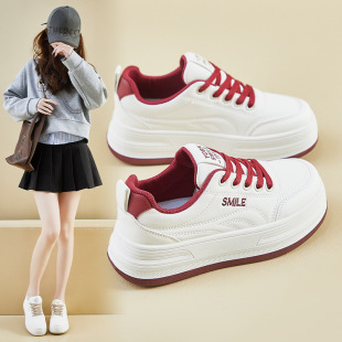 2025 spring small white shoes new Korean style ins female students thick-soled heightened sports shoes casual street HQ892