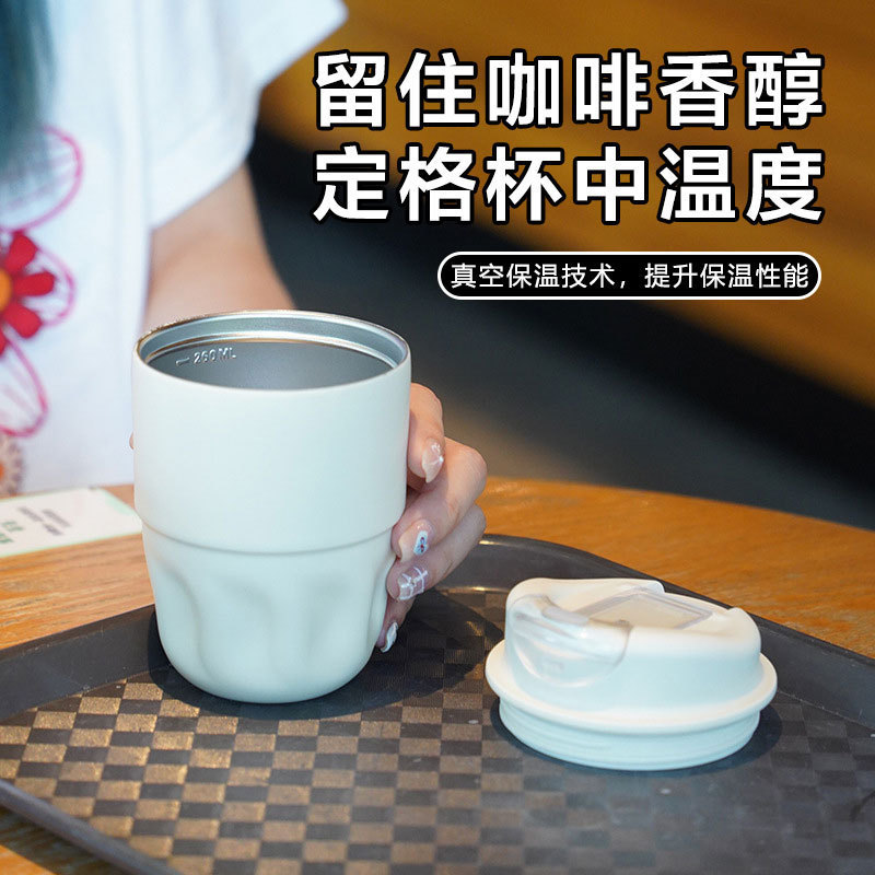 インターネット有名人コーヒーカップ魔法瓶カップ 316 ステンレス鋼ライナーポータブルカップシンプルな学生ガールウォーターカップ卸売|undefined