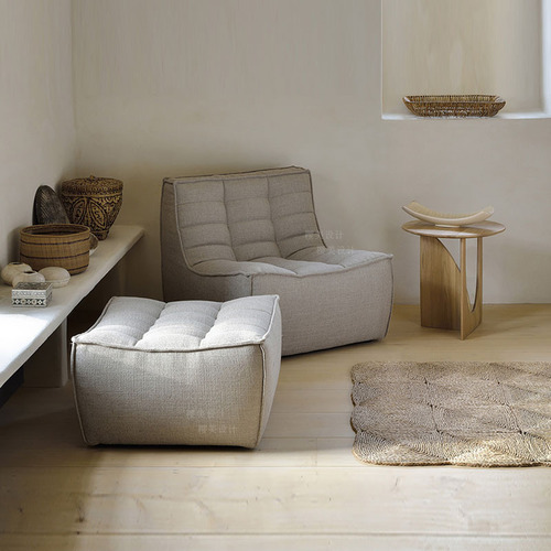 Waffle Sofa Belgian Ethnicraft/N701 Combination Upholstered Sofa Lazy Module Corner Sofa