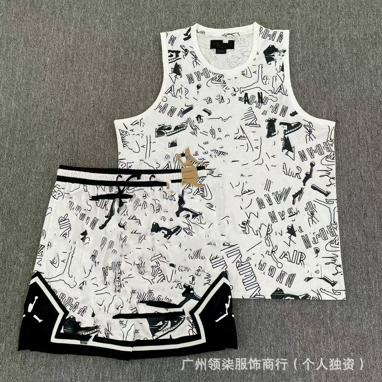 Nuevo chaleco de baloncesto deportivo Flying Man más pantalones cortos secado rápido transpirable relajado diario ocio correr chaleco deportivo image 6