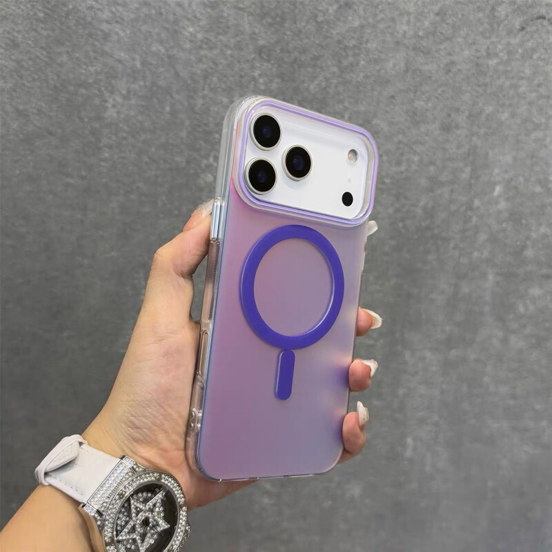 iPhone17promax手机壳炫彩极光变色龙磁吸适用苹果16高级感简约新|undefined