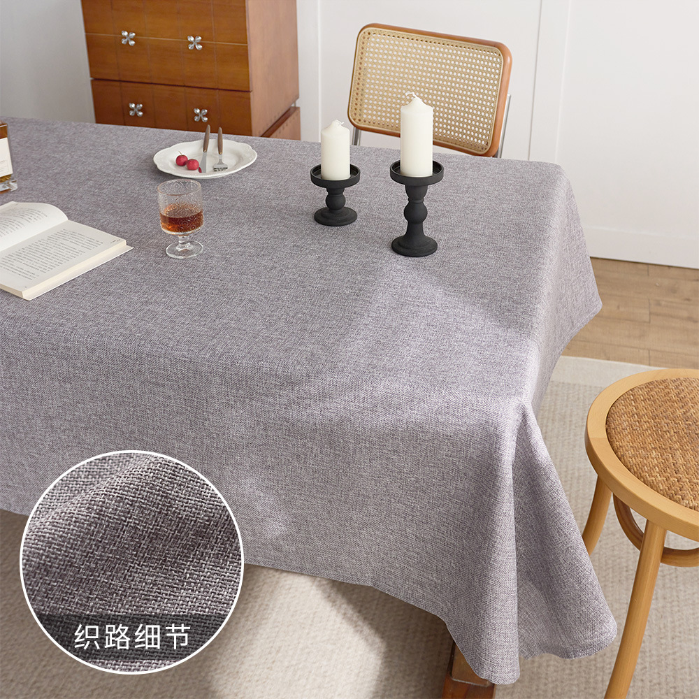 Coarse Leprosy Tablecloth Advanced Sense Desk Tablecloth Plain Vintage Old Coarse Cloth Tea Table Tea Art Zen Rectangular