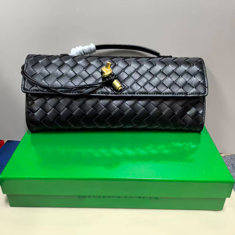 Cross-Border Andiamo Woven Bag with Bv Knot Lock Closure, Light Luxury Handbag, Crossbody, Shoulder, Clutch, Evening Bag Cross-Border Andiamo Woven Bag with Bv Knot Lock Closure, Light Luxury Handbag, Crossbody, Shoulder, Clutch, Evening Bag