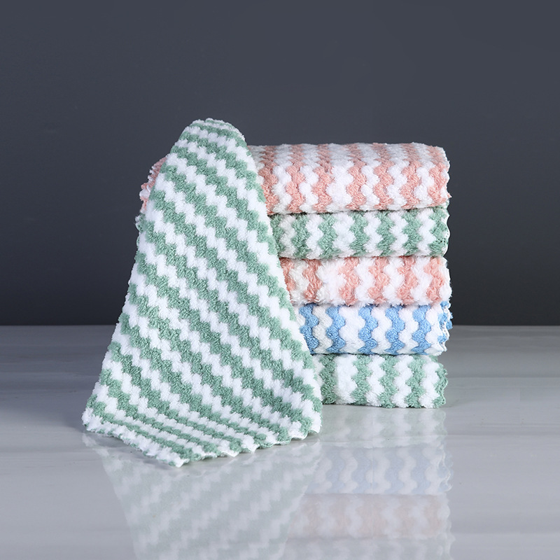 Double-sided lock edge cleaning cloth is not easy to get oily, and thickened cationic pineapple dish washing cloth is sold directly by the manufacturer