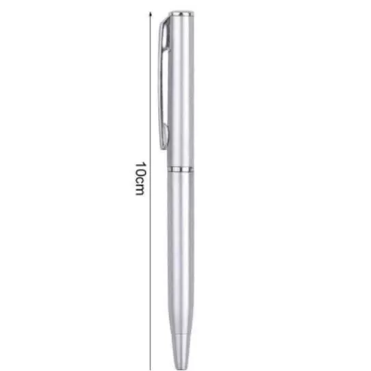 塑制细微short牙签型Small ballpoint简约纳米塑造幼型银色圆珠笔