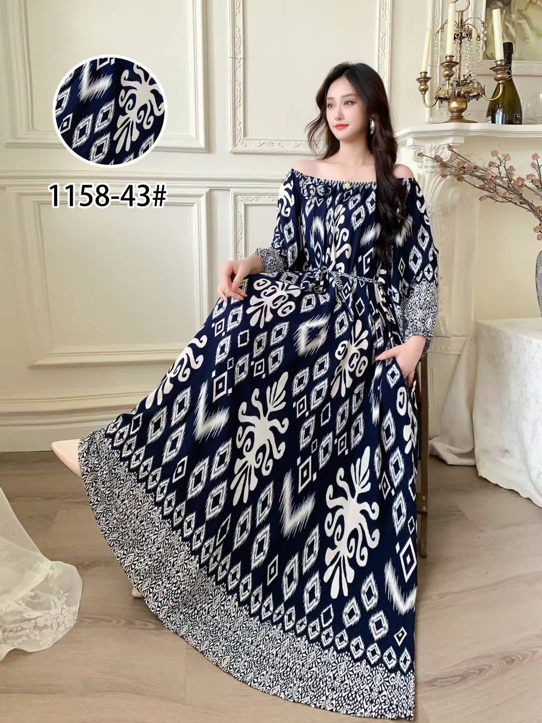 Ropa de mujer de talla grande transfronteriza europea y americana, vestido informal de algodón largo hasta la rodilla, holgado y cómodo, para verano, ropa de maternidad.