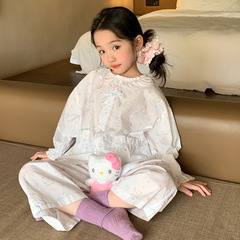 SeedMelon女童睡衣a类纯棉春秋款儿童家居服全棉宝宝长袖套装68